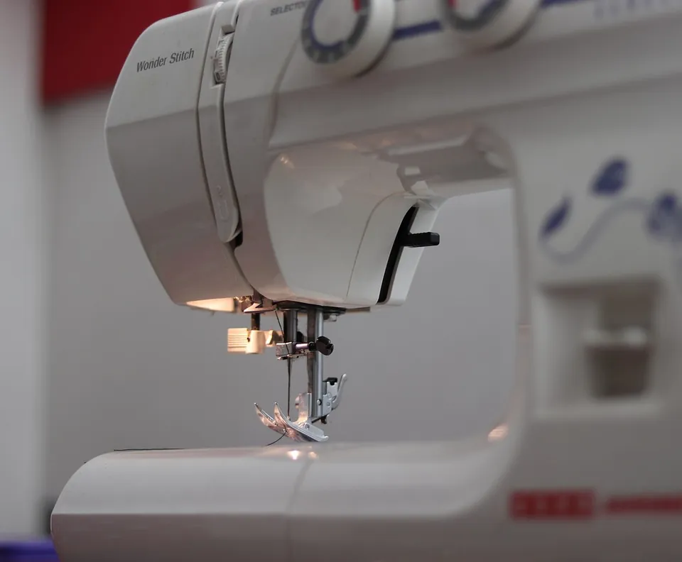 Sewing machine in a workshop