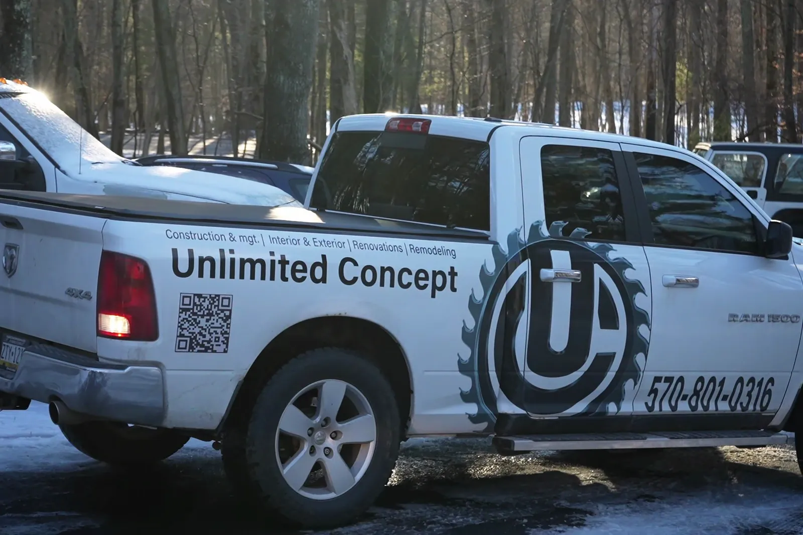 Unlimited Concept Construction and Management work truck