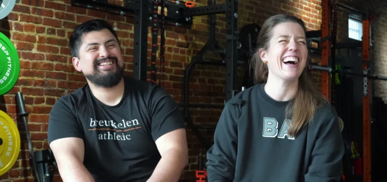 Breuckelen Athletic co-founders in their gym