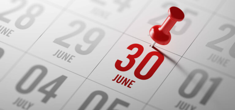 June 30 written on a calendar to remind you of an important appointment