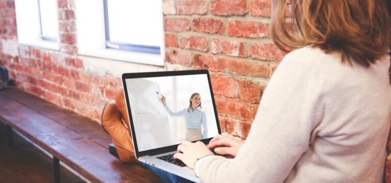 Virtual meeting laptop