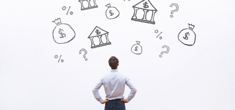 Man thinking about alternative financing options