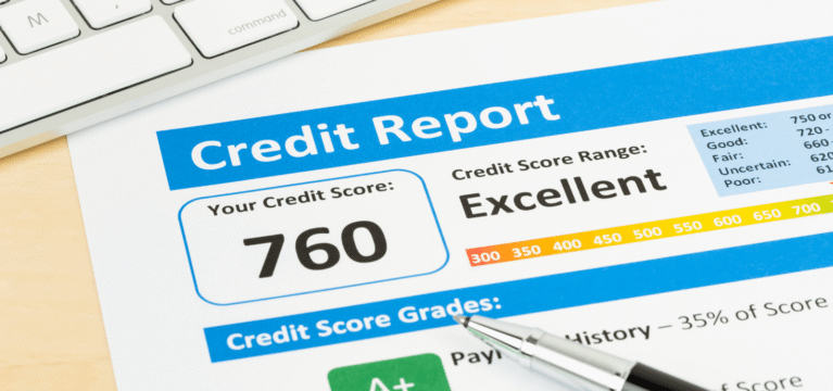 Business credit. Credit report. Excellent credit score range