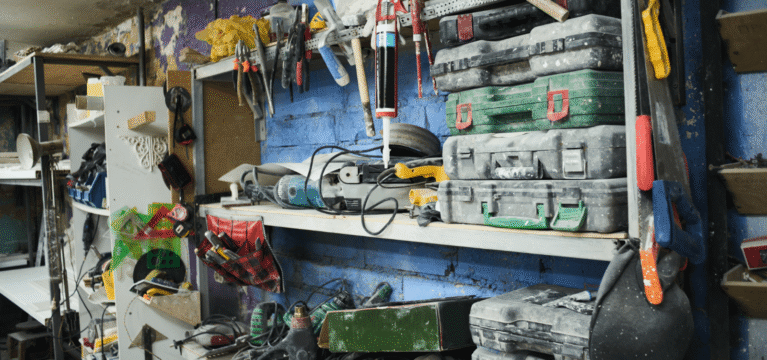 workshop with tools